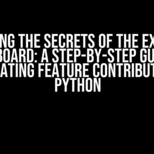 Unlocking the Secrets of the Explainer Dashboard: A Step-by-Step Guide to Calculating Feature Contributions in Python
