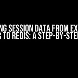 Uploading Session Data from Express.js Server to Redis: A Step-by-Step Guide